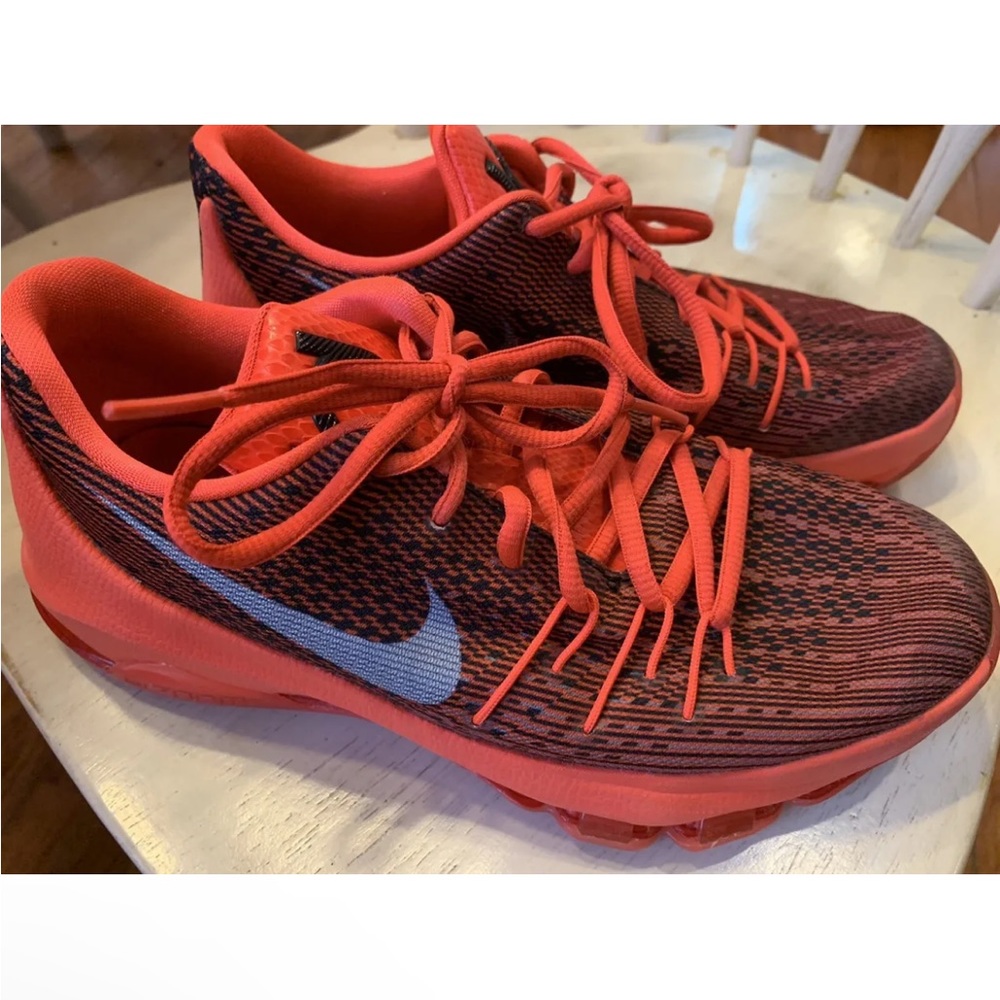Nike KD 8 V8 Bright CrImson Red Kids Youth Size 5.5 Athletic Shoes ~ HOT!